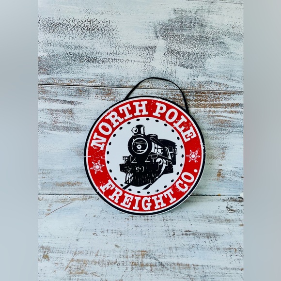 *North Pole Freight Co. Embossed Metal Sign - Picture 10 of 13